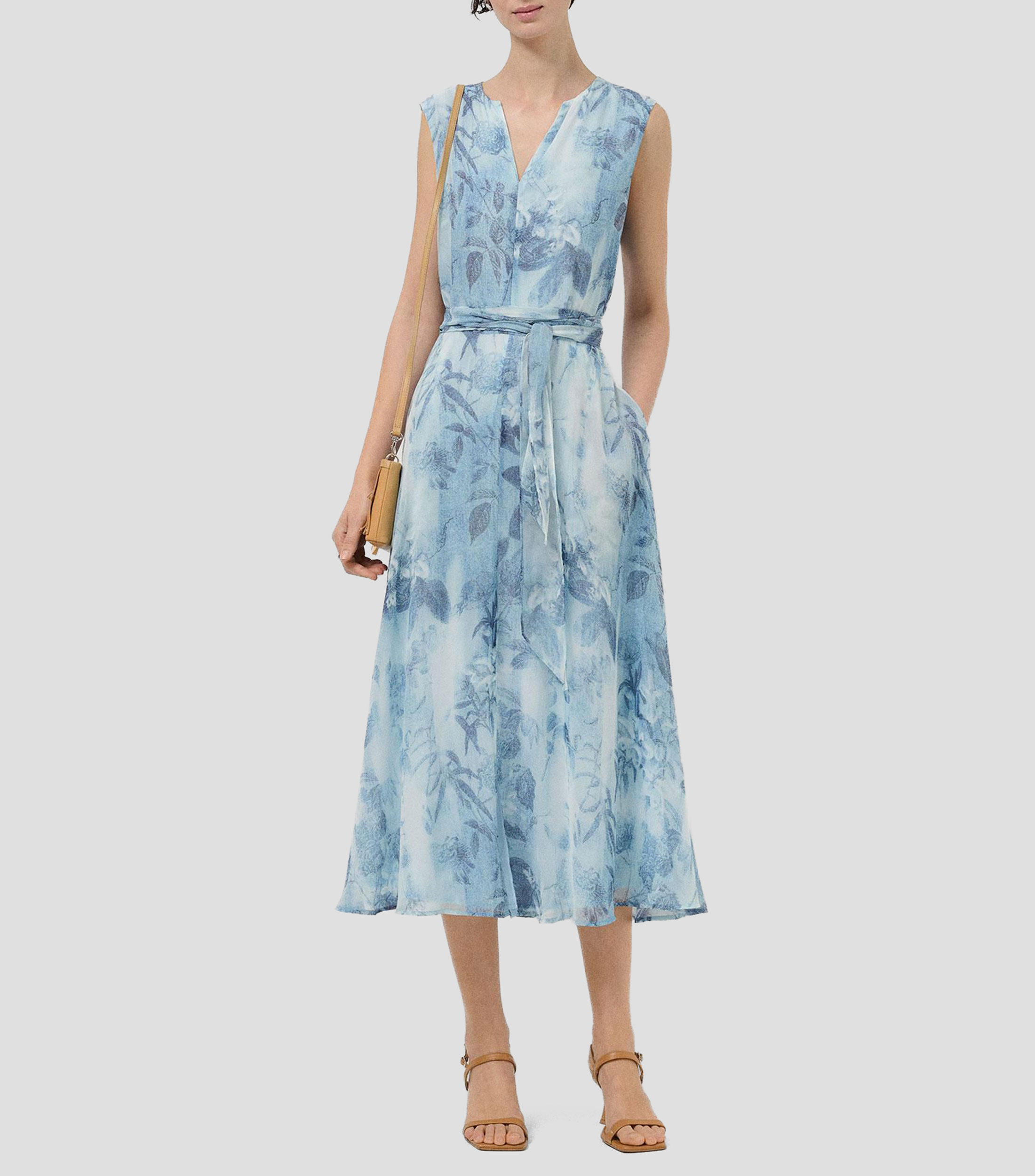 Vestido midi estampado Mujer